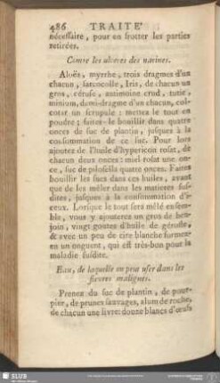 Eau, de laquelle on peut user dans le fievres malignes