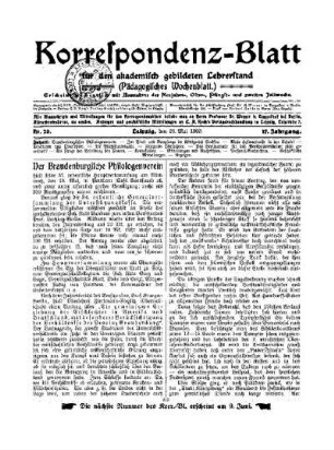 Der Brandenburgische Philologenverein