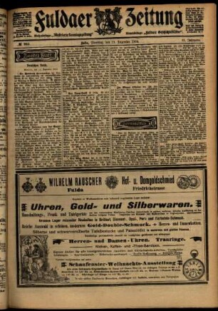 Zweite Ausgabe vom Dienstag, den 13. Dezember 1904.