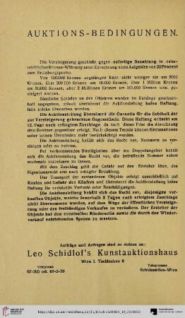 Auktions-Bedingungen