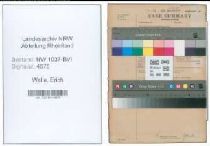 Entnazifizierung Erich Walle , geb. 27.04.1911 (Werkleiter)