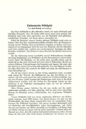 Einheimische Wildäpfel