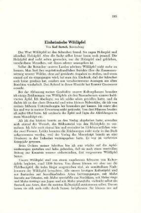 Einheimische Wildäpfel