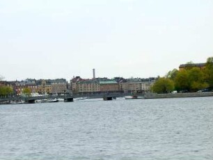 Stockholm: Stadtansicht, Bebauung im städtischen Hafenbereich