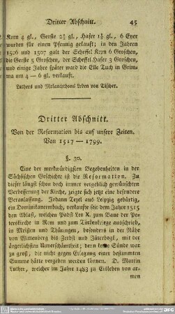 Dritter Abschnitt. Von der Reformation bis auf unsre Zeiten. Von 1517- 1799
