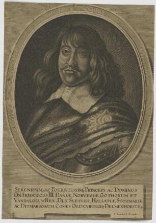 Bildnis des Fridericus III, Daniae, Norvegiae, Gothorum et Vandalicorum Rex