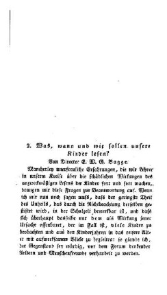 Was, wann und wie sollen unsere Kinder lesen?