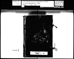 Alte Aufschrift: "Concepta der Lehen und Leibgedings Brieffe [Leibgedingebriefe]" (Hand 16. Jh.)