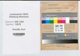 Entnazifizierung Kurt Karottki, geb. 23.11.1901 (Postinspektor)