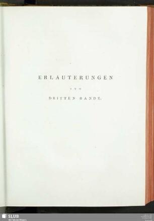 Erläuterungen zum dritten Bande