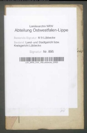 Erblasser: Meier, Christoph Heinrich Wilhelm; Erblasser: Meier, Anne Marie Dorothee, geb. Pieper:
