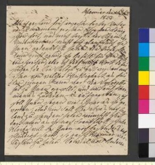 Brief von Goethe, Ottilie von an Goethe, Johann Wolfgang von