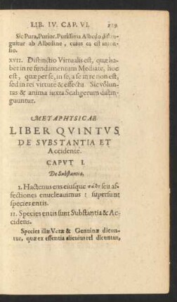 Caput I. De Substantia.