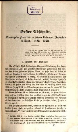 Johann Oekolampad und Oswald Myconius, die Reformatoren Basels : Leben und ausgewählte Schriften