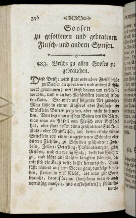 Soosen zu gesottenen und gebratenen Fleisch- und andern Speisen.