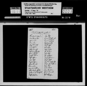 Verzeichnisse der zum Bannpfennig verpflichteten Einwohner in Lengfurt