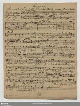 Der erste Ton - Mus.4689-G-504 : Sprechstimme, V (3), Coro, orch