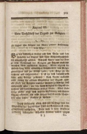 Kapitel III. Vom Verhältniß der Tugend zur Religion.