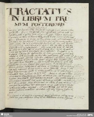 TRACTATVS IN LIBRVM PRIMVM POSTERIORIS resolutionis.