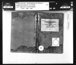 Namensregister zum Entlassungsdiarium 1818 - 1819 und zu den vier Beilagen