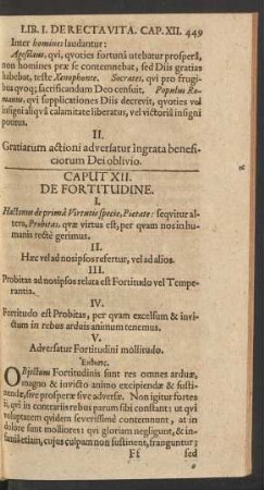 Caput XII. De Fortitudine.
