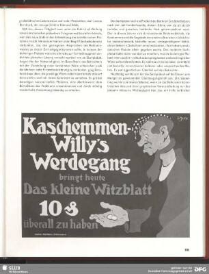 Kaschemmen-Willy's Werdegang