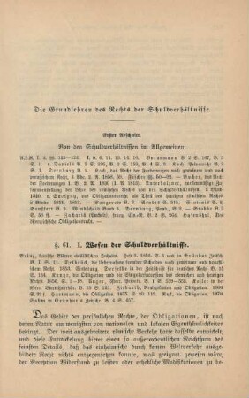 Erster Abschnitt. Von den Schuldverhältnissen im Allgemeinen.