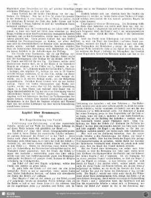 Kapitel über Hemmungen (VII)