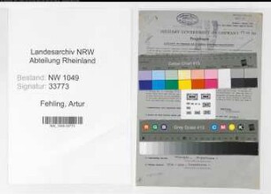 Entnazifizierung Artur Fehling , geb. 06.05.1890 (Prokurist)