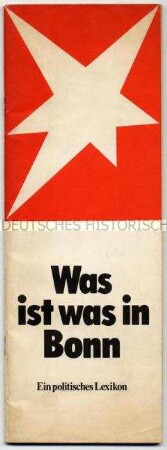 Informationsheft über Bonn aus der Zeit als Bundeshauptstadt