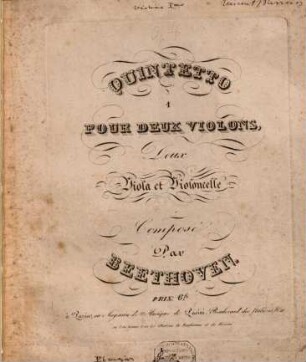 Quintetto pour deux violons, deux viola et violoncelle