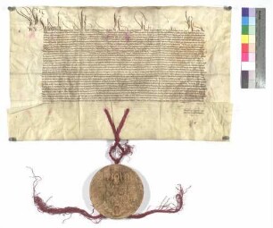 Kaiser Friedrich III. bestätigt die päpstlichen Privilegien für das Kloster Wiblingen.