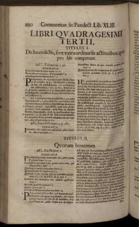 Libri Quadragesimi Tertii.
