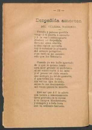 Despedida amorosa del guardia nacional
