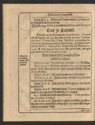 Das 9. Capitel. Wir sollen Gott unser Gelübd bezahlen.