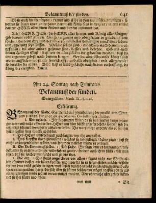 Am 24. Sontag nach Trinitatis. Bekantnuß der sünden