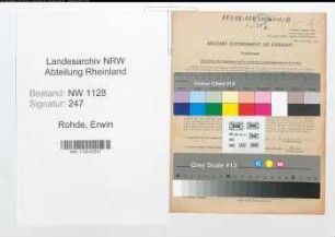 Entnazifizierung Erwin Rohde , geb. 12.03.1913 (Feuerwehrmann)