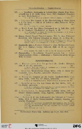 Hundertdrucke (Nr. 529-555)
