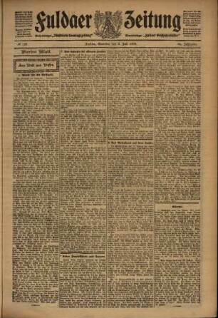 Vierte Ausgabe vom Samstag, den 03. Juli 1909.