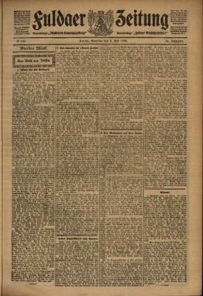 Vierte Ausgabe vom Samstag, den 03. Juli 1909.