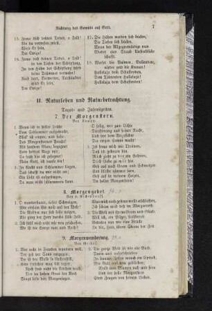 II. Naturleben und Naturbetrachtung