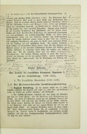 Vierter Zeitraum. Das Zeitalter der französischen Revolution, Napoleons I. und der Freiheitskriege. 1789-1815