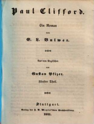 Paul Clifford : Ein Roman, 5
