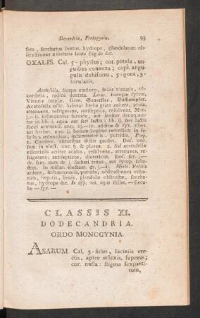 Classis XI. Dodecandria. Ordo Monogynia.