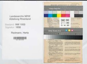 Entnazifizierung Herta Redmann, geb. 17.06.1900 (Kontoristin)