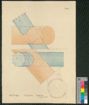 Darstellende Geometrie, räumliche Durchdringung