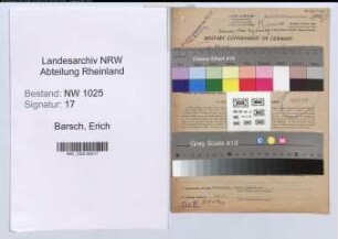 Entnazifizierung Erich Barsch , geb. 30.09.1894 (Kaufmaennischer Angestellter)