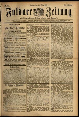 Ausgabe vom Freitag, den 22. März 1895.