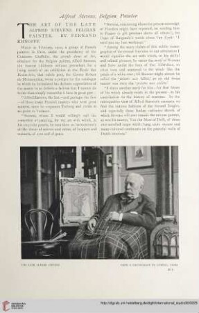 30.1906/07 (1907) = Nr. 119: The art of the late Alfred Stevens, Belgian painter