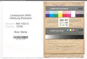 Entnazifizierung Marta Boer, geb. 13.01.1912 (Kauffrau)